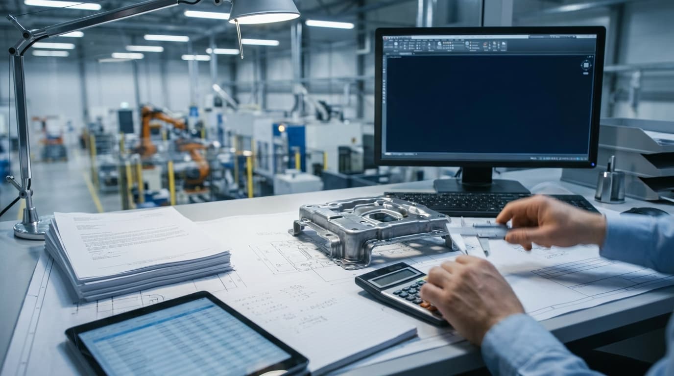 Automotive supplier team reviewing a clean-sheet cost model in response to a supplier price reduction request