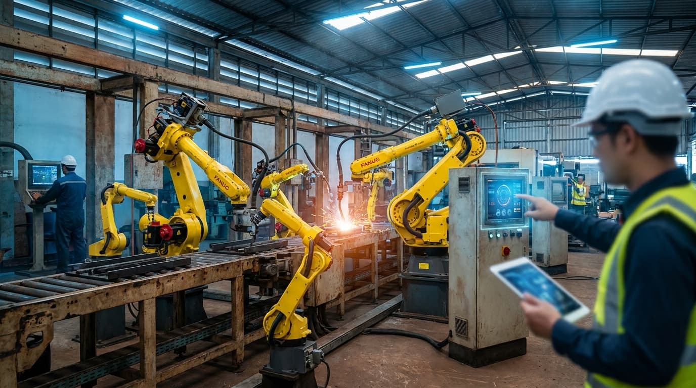 FANUC Just Shipped 1,000 'Physical AI' Robots — and Its Google Deal Is the Brownfield Answer to Every Humanoid Bet