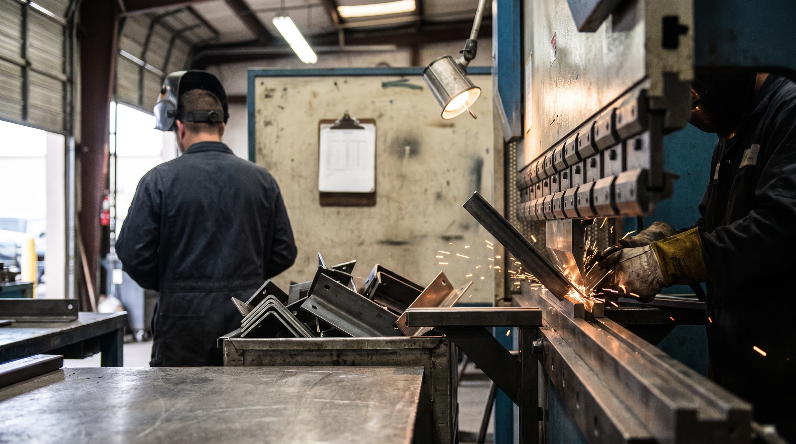 Machinist at a CNC lathe on a metal fabrication floor, illustrating the manufacturing jobs report August 2026